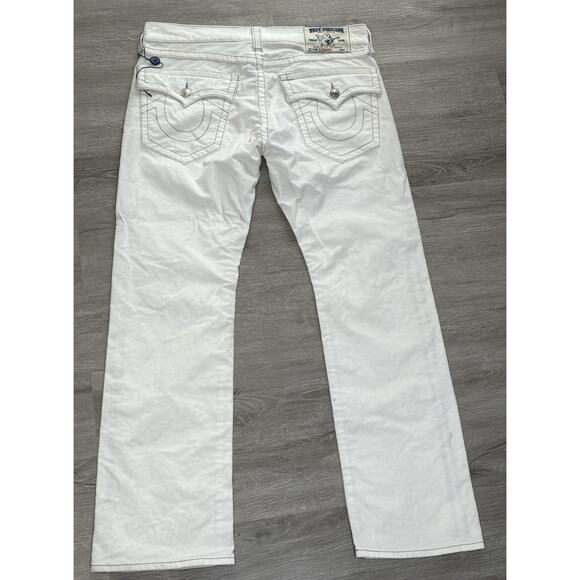 True Religion Pants Mens 34x32 White Corduroy Flap T Pants - Picture 2 of 7